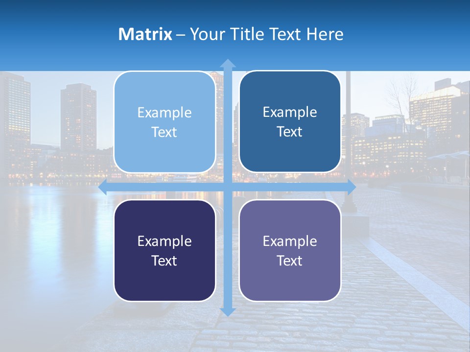 A Picture Of A City At Night With The Name Of The City PowerPoint Template