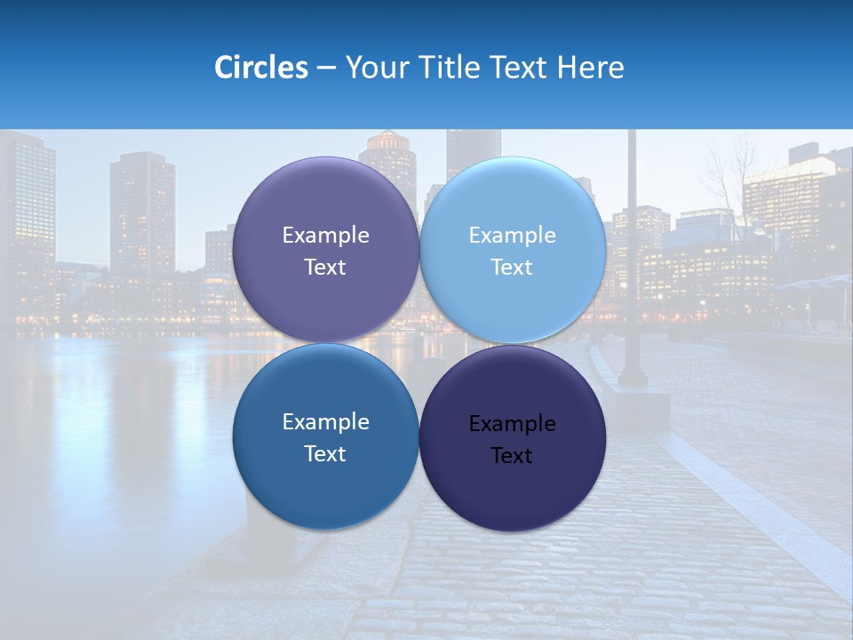 A Picture Of A City At Night With The Name Of The City PowerPoint Template