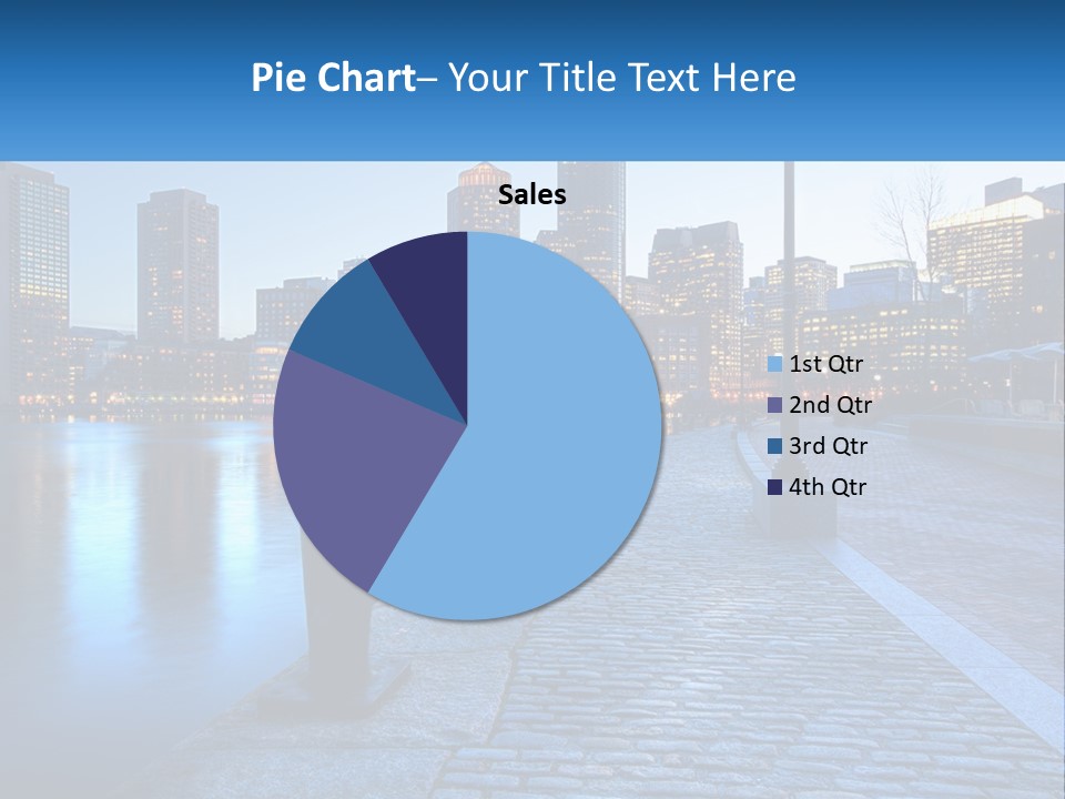 A Picture Of A City At Night With The Name Of The City PowerPoint Template