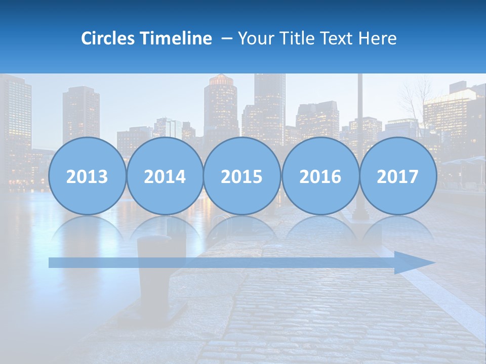 A Picture Of A City At Night With The Name Of The City PowerPoint Template