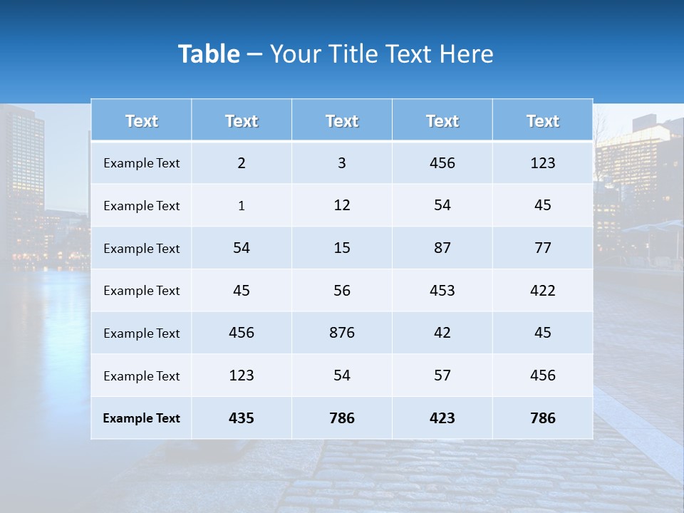 A Picture Of A City At Night With The Name Of The City PowerPoint Template