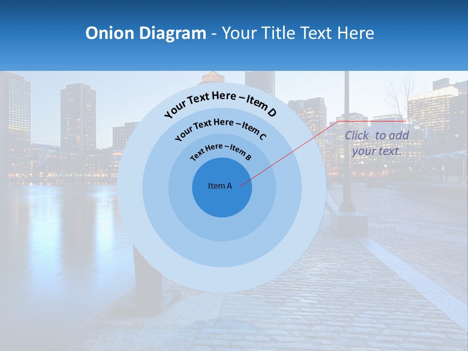 A Picture Of A City At Night With The Name Of The City PowerPoint Template