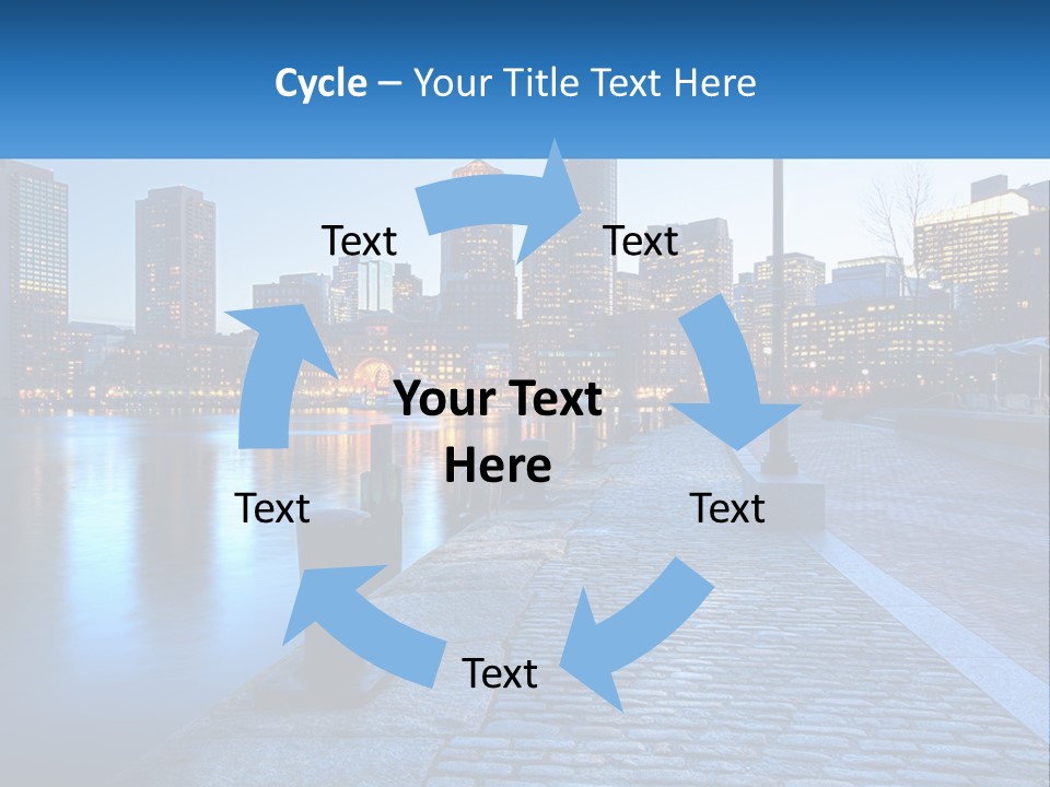 A Picture Of A City At Night With The Name Of The City PowerPoint Template