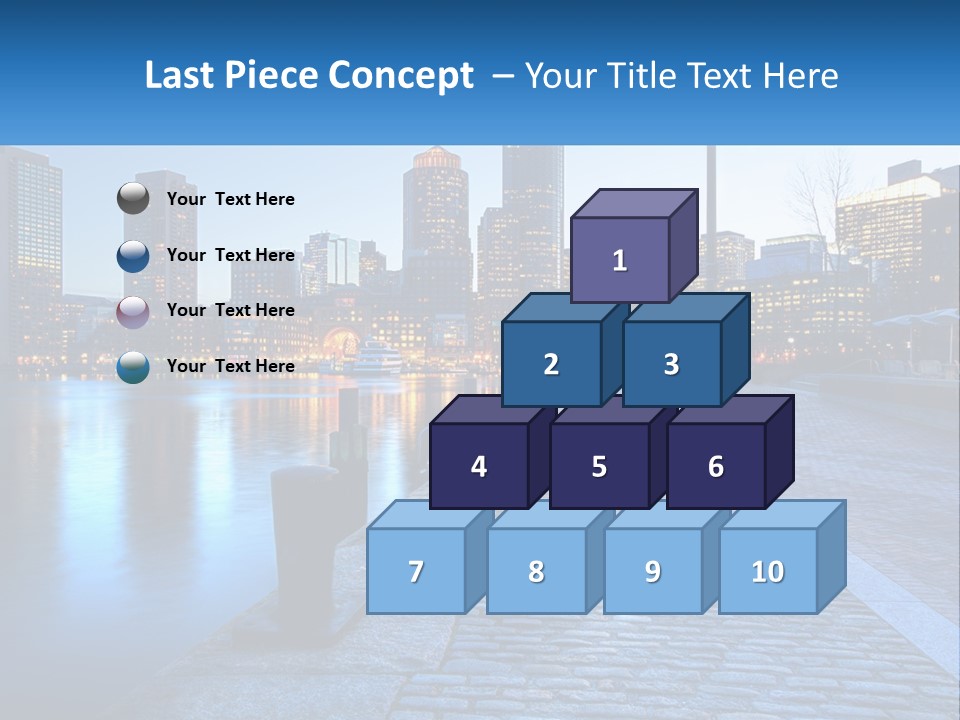 A Picture Of A City At Night With The Name Of The City PowerPoint Template