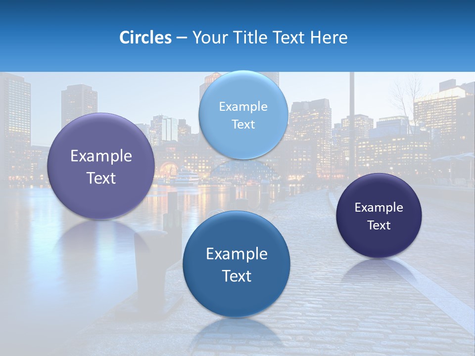 A Picture Of A City At Night With The Name Of The City PowerPoint Template