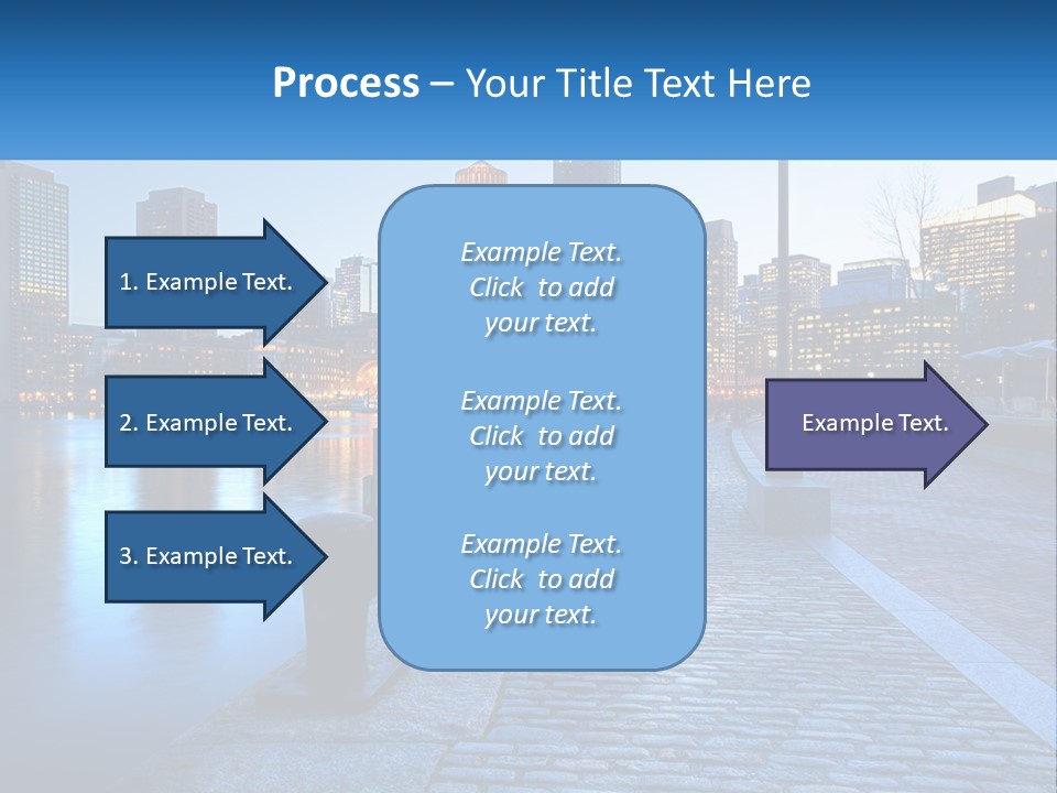 A Picture Of A City At Night With The Name Of The City PowerPoint Template
