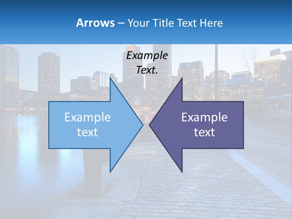 A Picture Of A City At Night With The Name Of The City PowerPoint Template