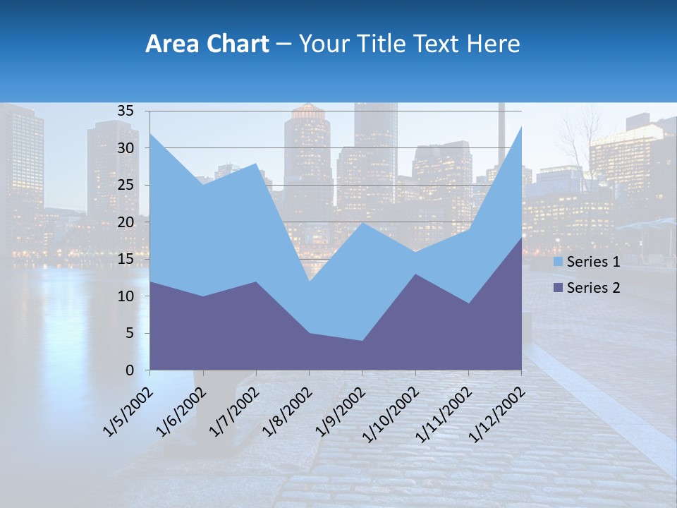A Picture Of A City At Night With The Name Of The City PowerPoint Template