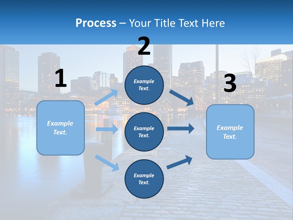A Picture Of A City At Night With The Name Of The City PowerPoint Template