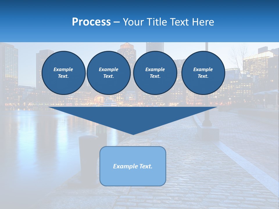 A Picture Of A City At Night With The Name Of The City PowerPoint Template