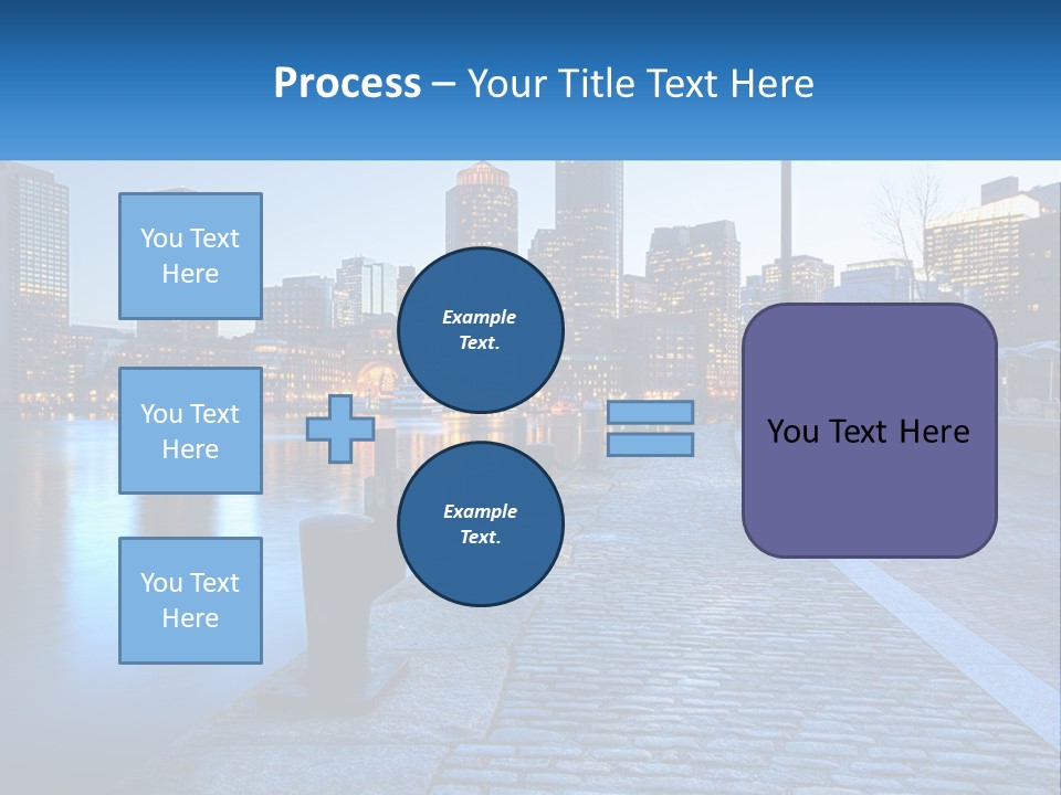 A Picture Of A City At Night With The Name Of The City PowerPoint Template