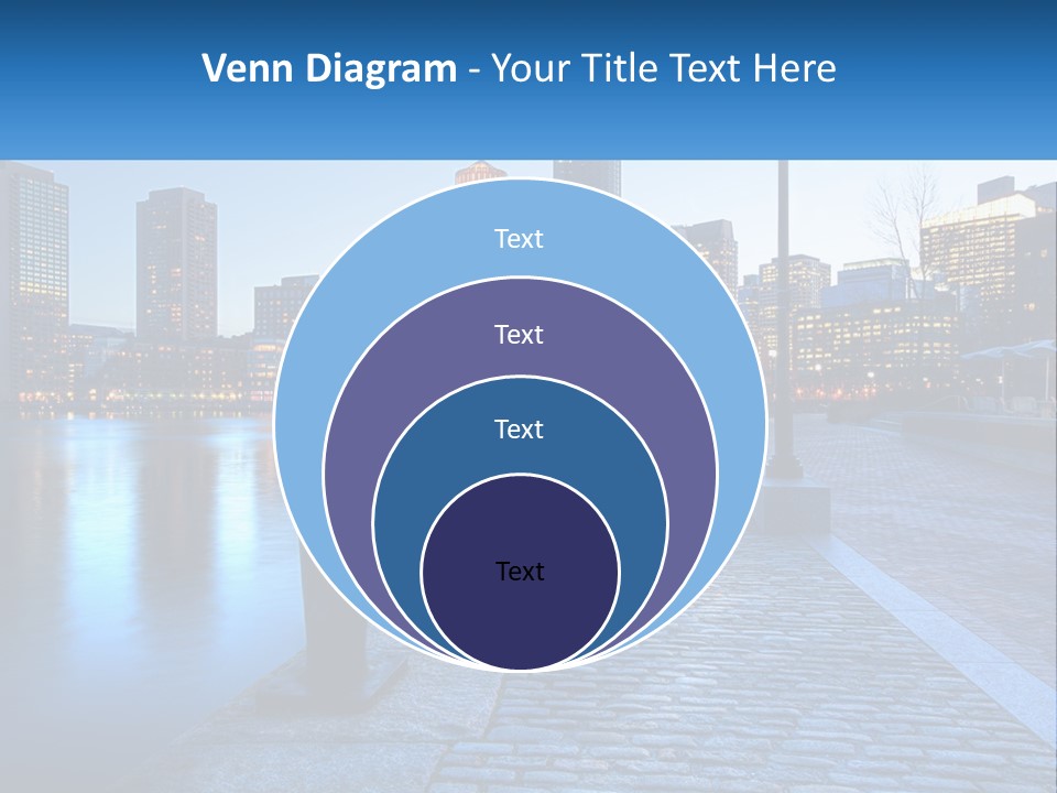 A Picture Of A City At Night With The Name Of The City PowerPoint Template