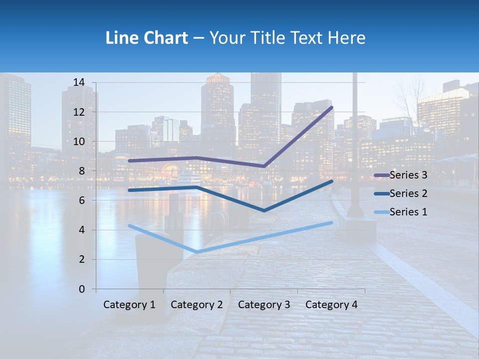 A Picture Of A City At Night With The Name Of The City PowerPoint Template