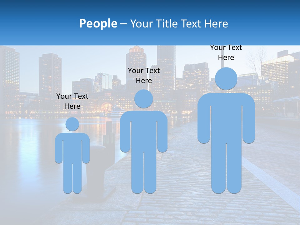 A Picture Of A City At Night With The Name Of The City PowerPoint Template