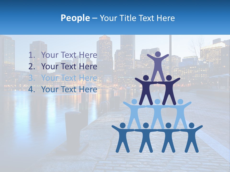 A Picture Of A City At Night With The Name Of The City PowerPoint Template