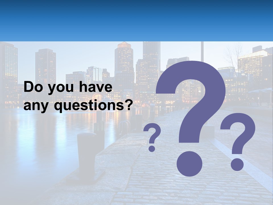 A Picture Of A City At Night With The Name Of The City PowerPoint Template