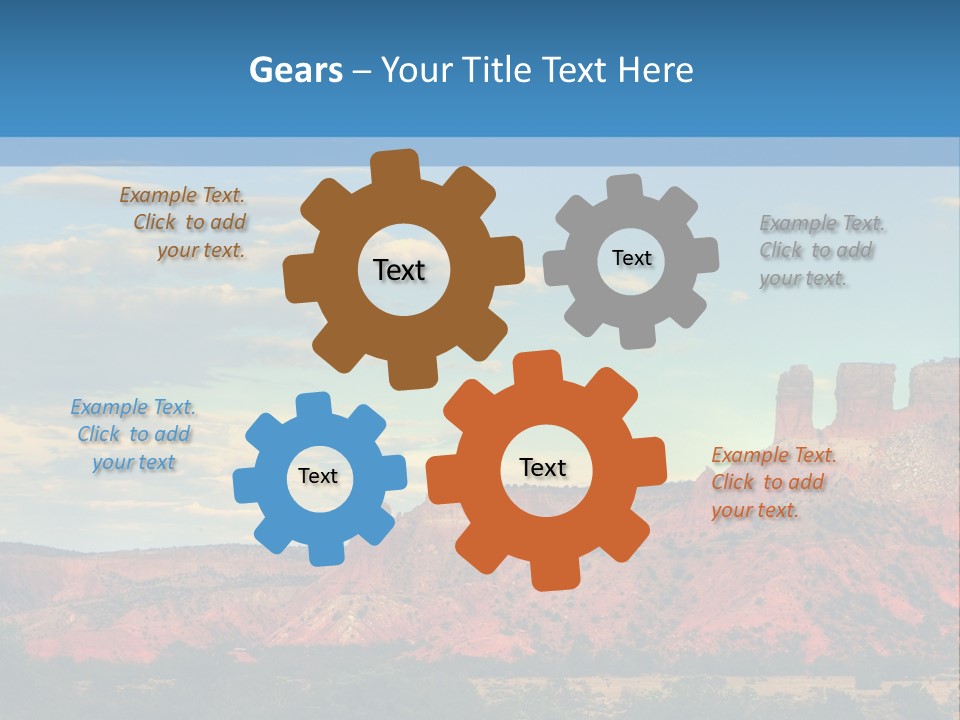 A Scenic View Of A Mountain Range With A Blue Sky In The Background PowerPoint Template
