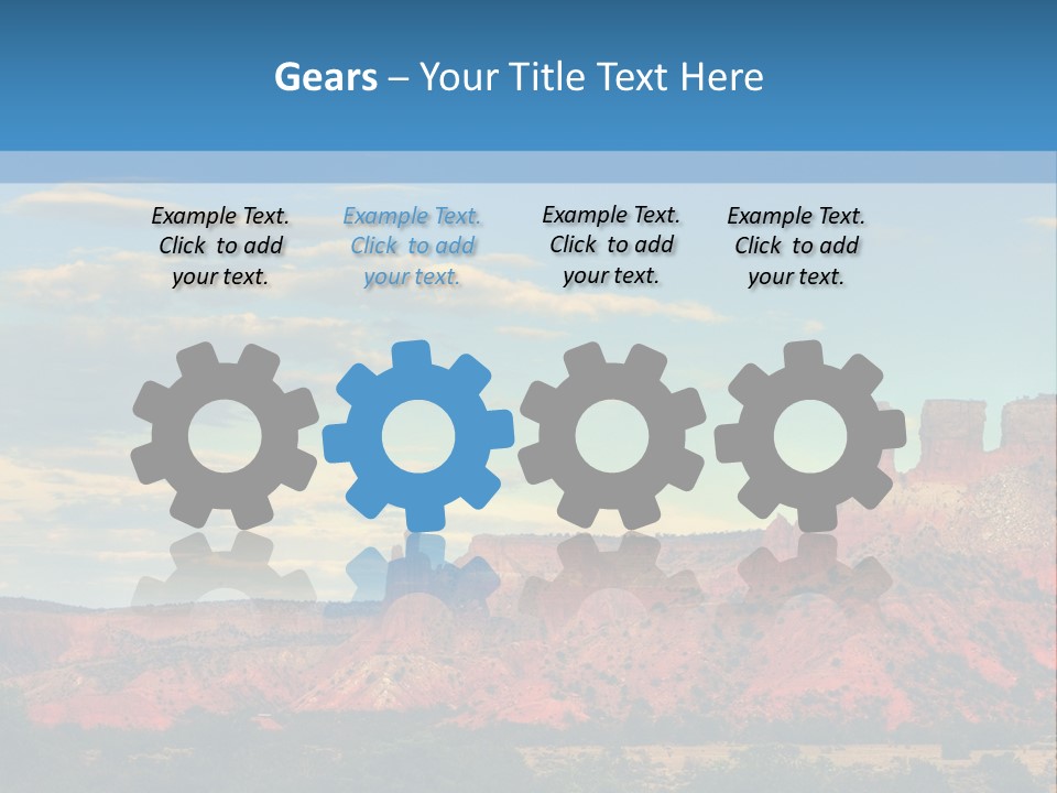 A Scenic View Of A Mountain Range With A Blue Sky In The Background PowerPoint Template