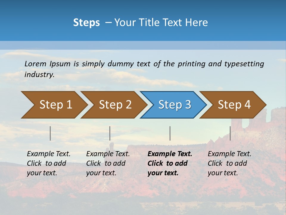 A Scenic View Of A Mountain Range With A Blue Sky In The Background PowerPoint Template
