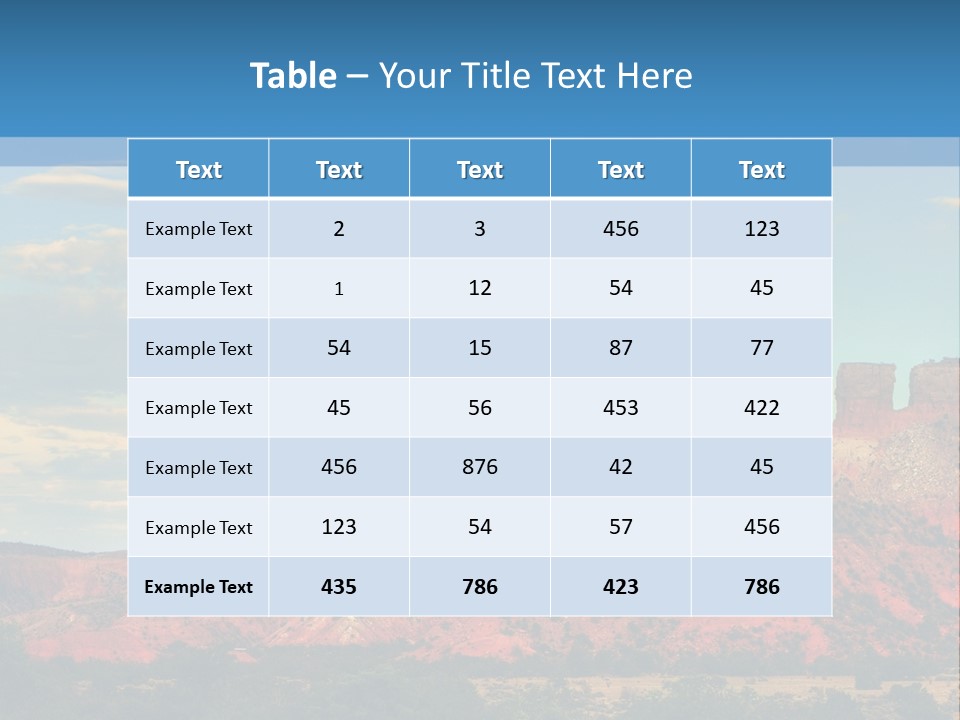 A Scenic View Of A Mountain Range With A Blue Sky In The Background PowerPoint Template