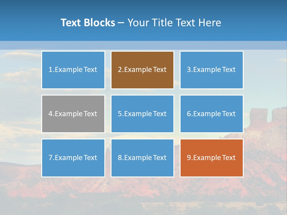 A Scenic View Of A Mountain Range With A Blue Sky In The Background PowerPoint Template