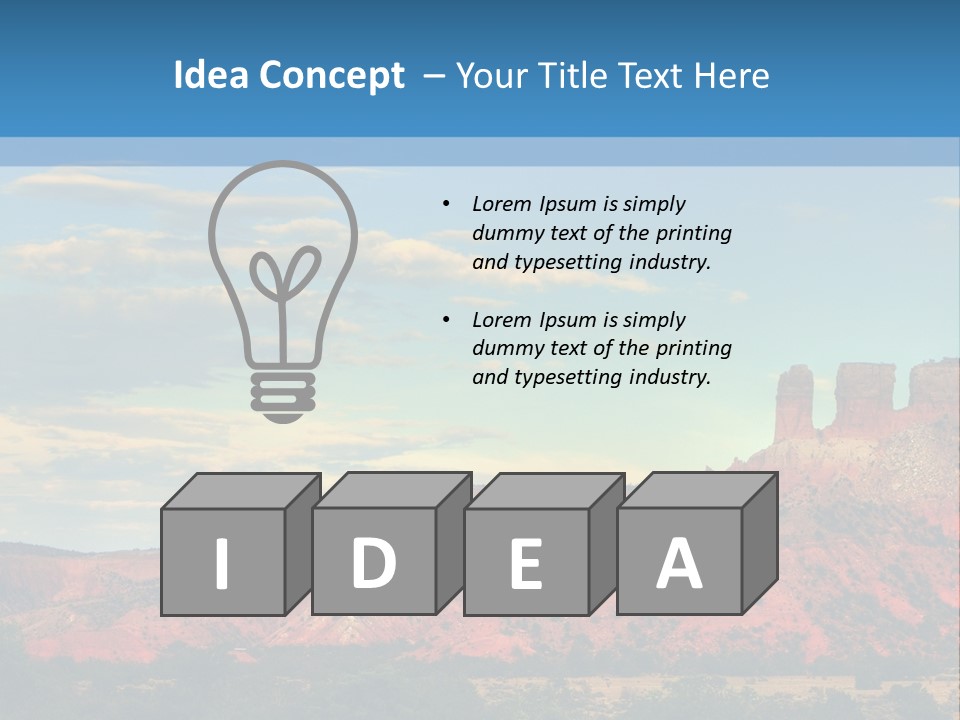 A Scenic View Of A Mountain Range With A Blue Sky In The Background PowerPoint Template