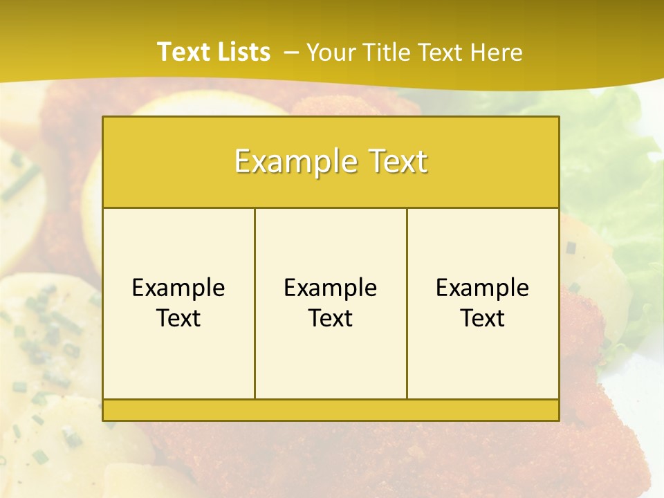 A Plate Of Food With Lemons And Lettuce On It PowerPoint Template