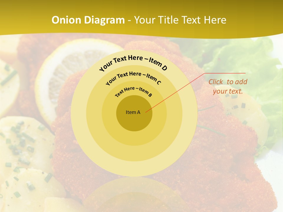 A Plate Of Food With Lemons And Lettuce On It PowerPoint Template