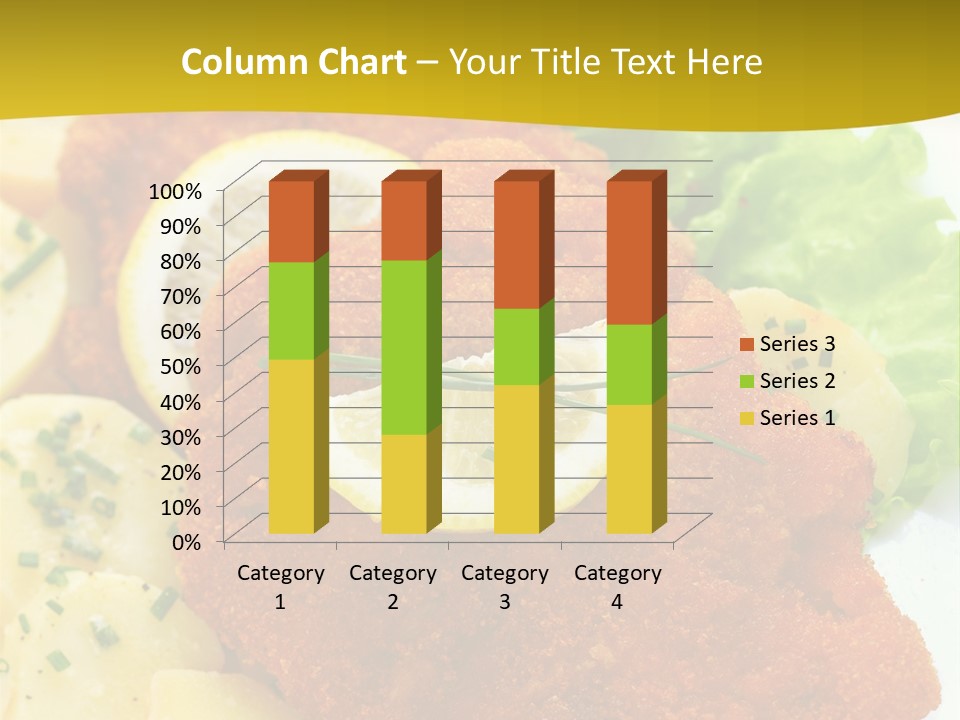 A Plate Of Food With Lemons And Lettuce On It PowerPoint Template