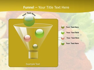 A Plate Of Food With Lemons And Lettuce On It PowerPoint Template