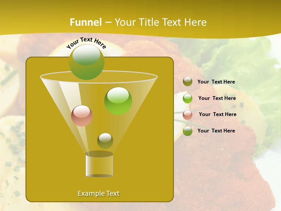 A Plate Of Food With Lemons And Lettuce On It PowerPoint Template