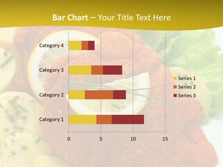 A Plate Of Food With Lemons And Lettuce On It PowerPoint Template