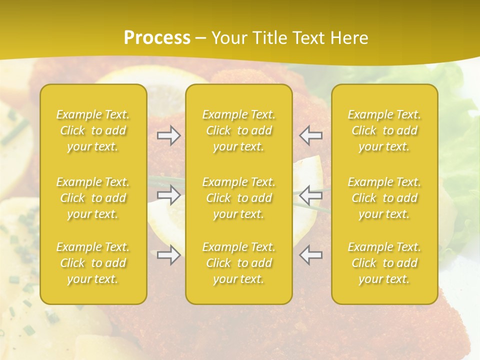 A Plate Of Food With Lemons And Lettuce On It PowerPoint Template