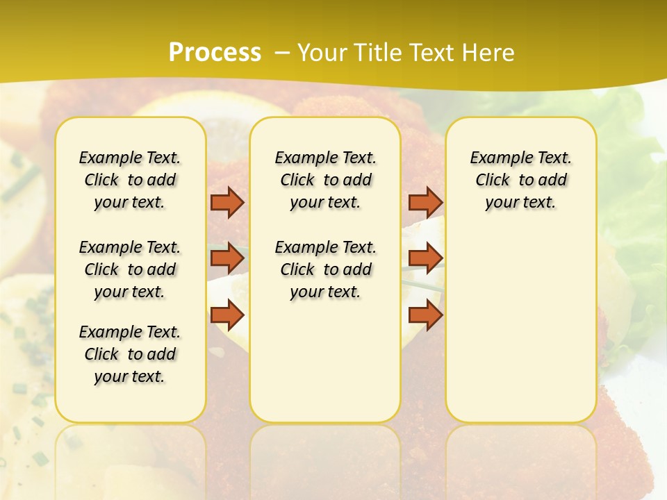 A Plate Of Food With Lemons And Lettuce On It PowerPoint Template
