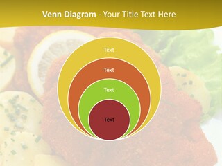 A Plate Of Food With Lemons And Lettuce On It PowerPoint Template