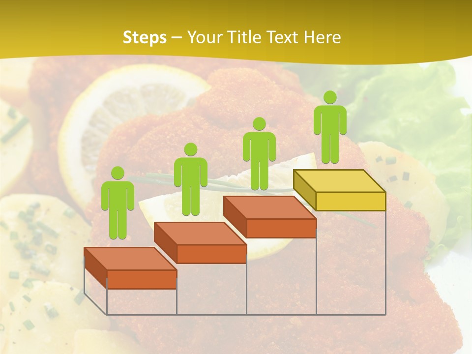 A Plate Of Food With Lemons And Lettuce On It PowerPoint Template