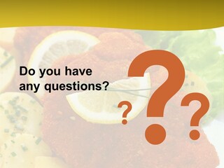 A Plate Of Food With Lemons And Lettuce On It PowerPoint Template