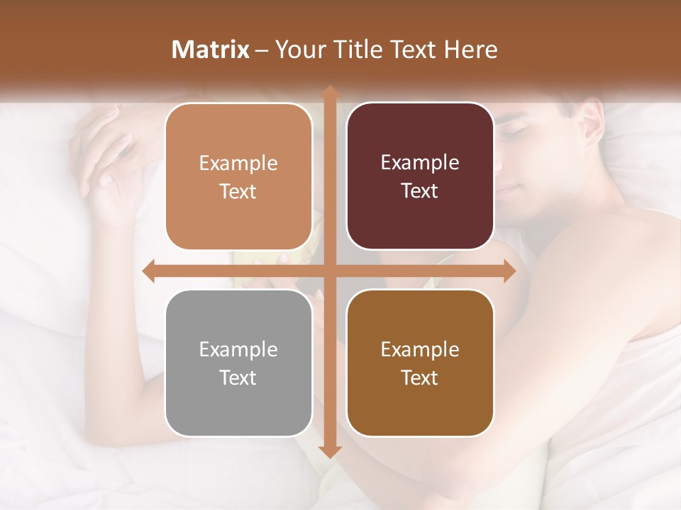 A Man And A Woman Laying In Bed Together PowerPoint Template