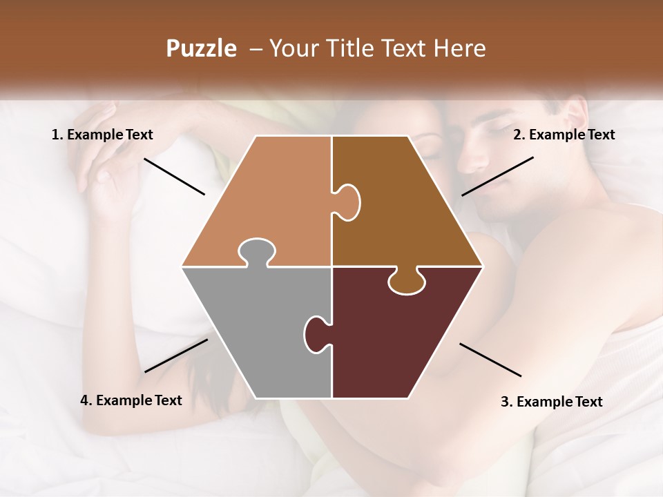 A Man And A Woman Laying In Bed Together PowerPoint Template