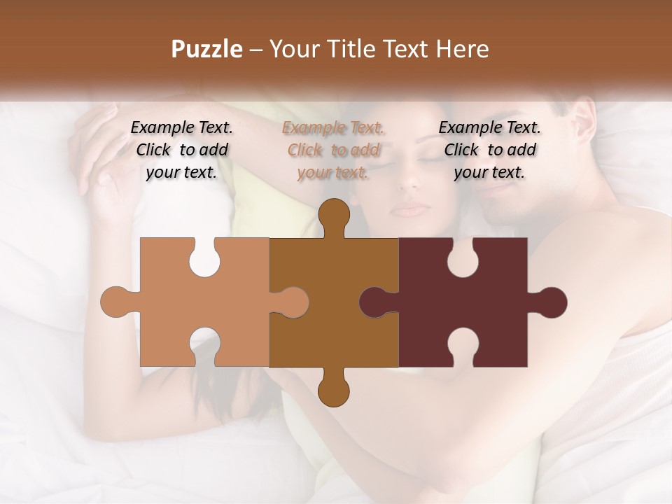 A Man And A Woman Laying In Bed Together PowerPoint Template