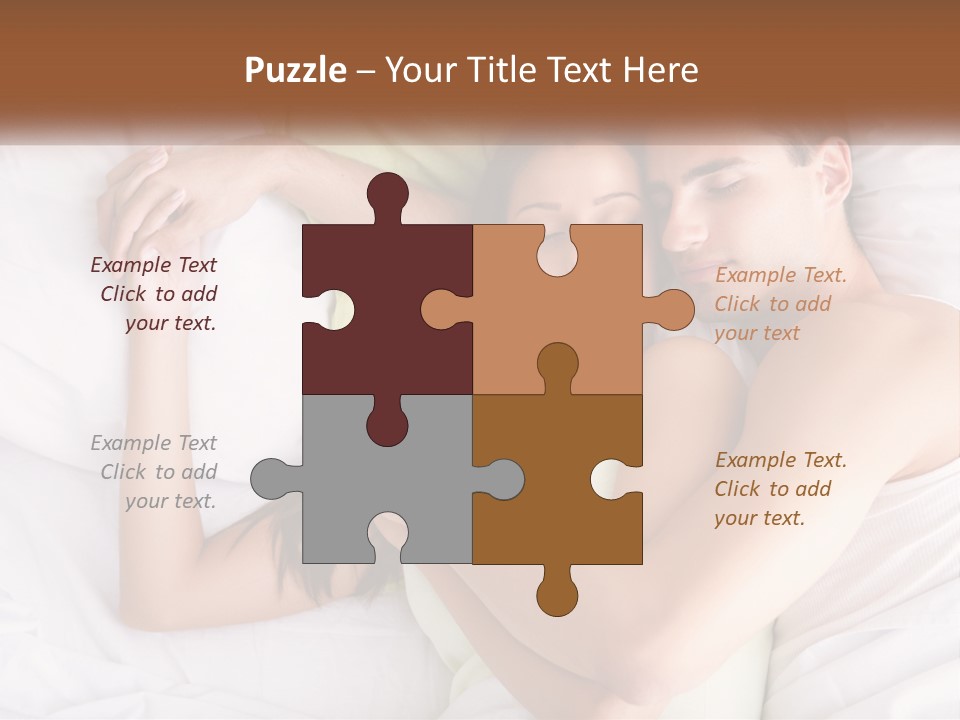 A Man And A Woman Laying In Bed Together PowerPoint Template