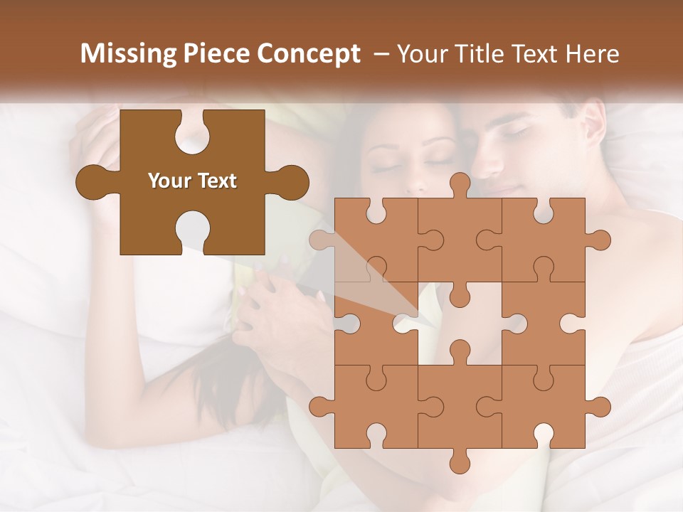 A Man And A Woman Laying In Bed Together PowerPoint Template