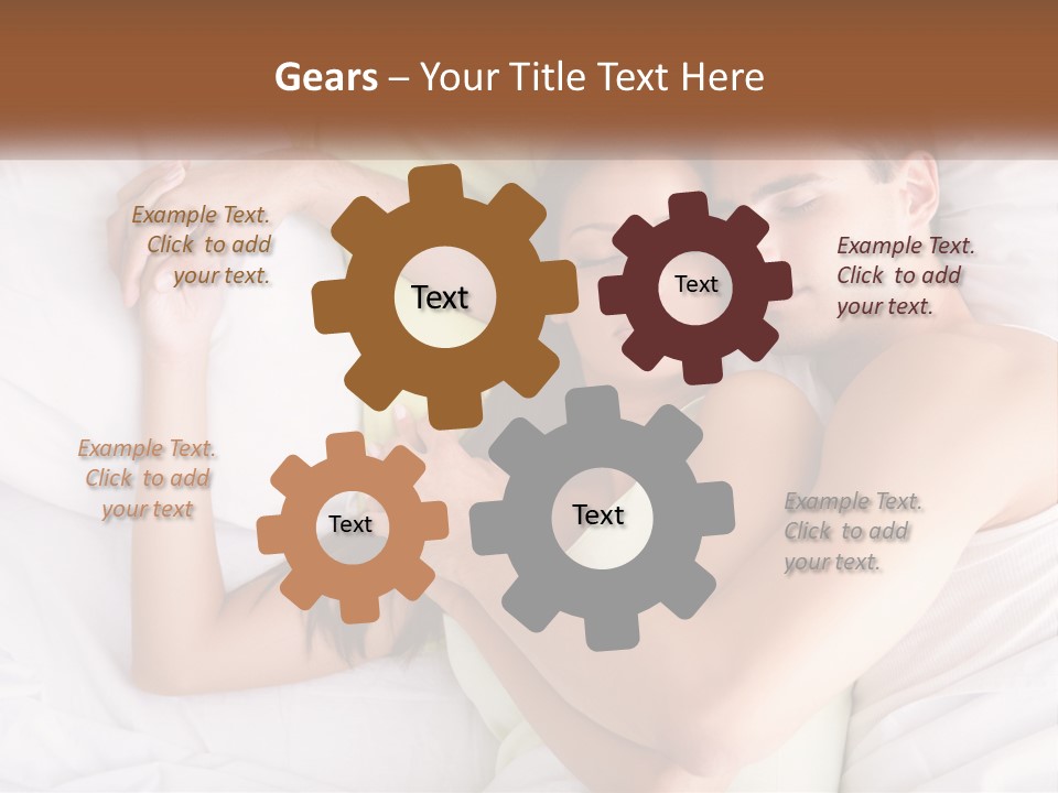 A Man And A Woman Laying In Bed Together PowerPoint Template