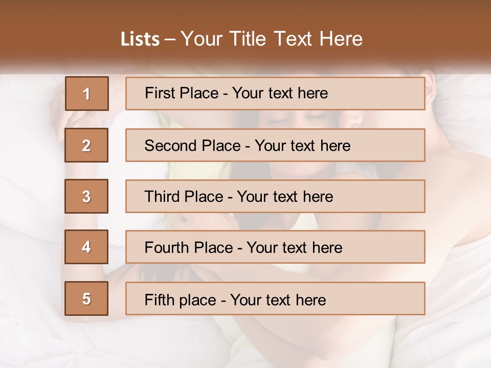 A Man And A Woman Laying In Bed Together PowerPoint Template