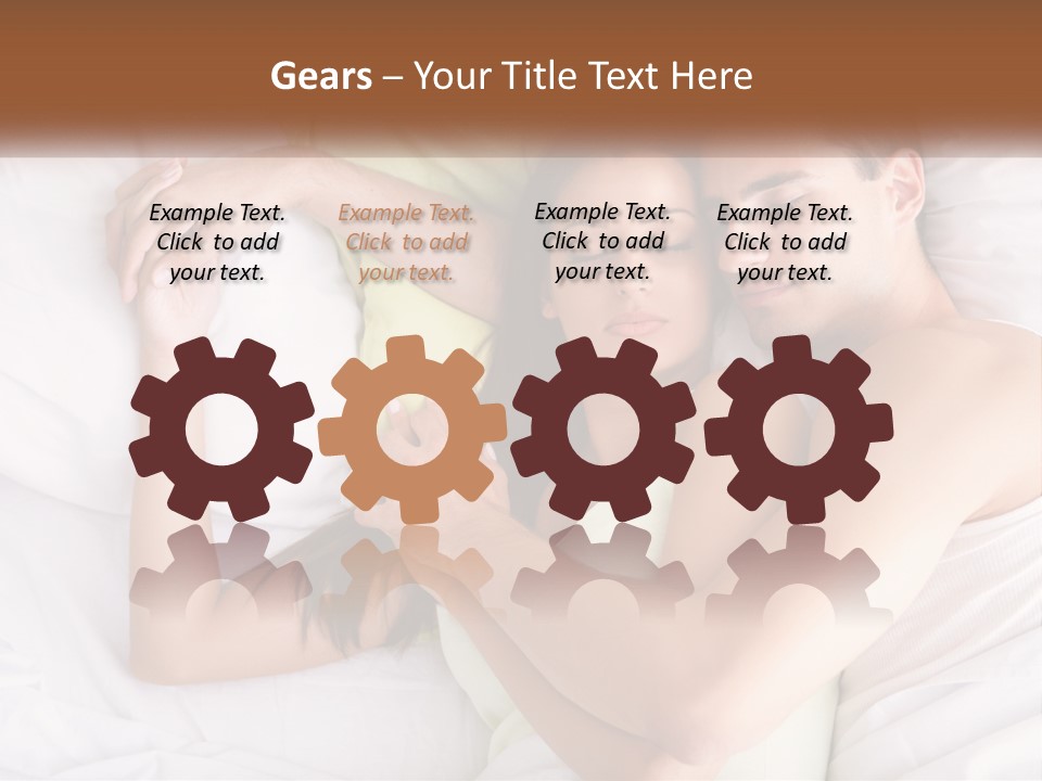 A Man And A Woman Laying In Bed Together PowerPoint Template