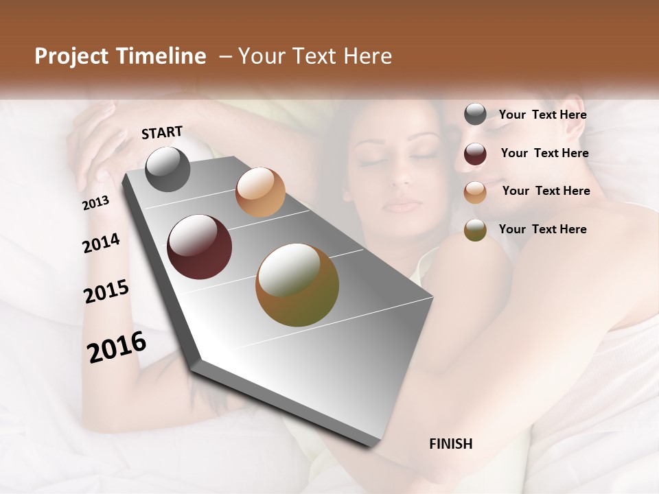 A Man And A Woman Laying In Bed Together PowerPoint Template