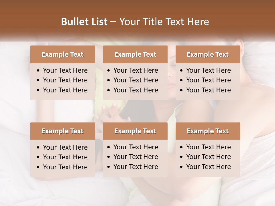 A Man And A Woman Laying In Bed Together PowerPoint Template