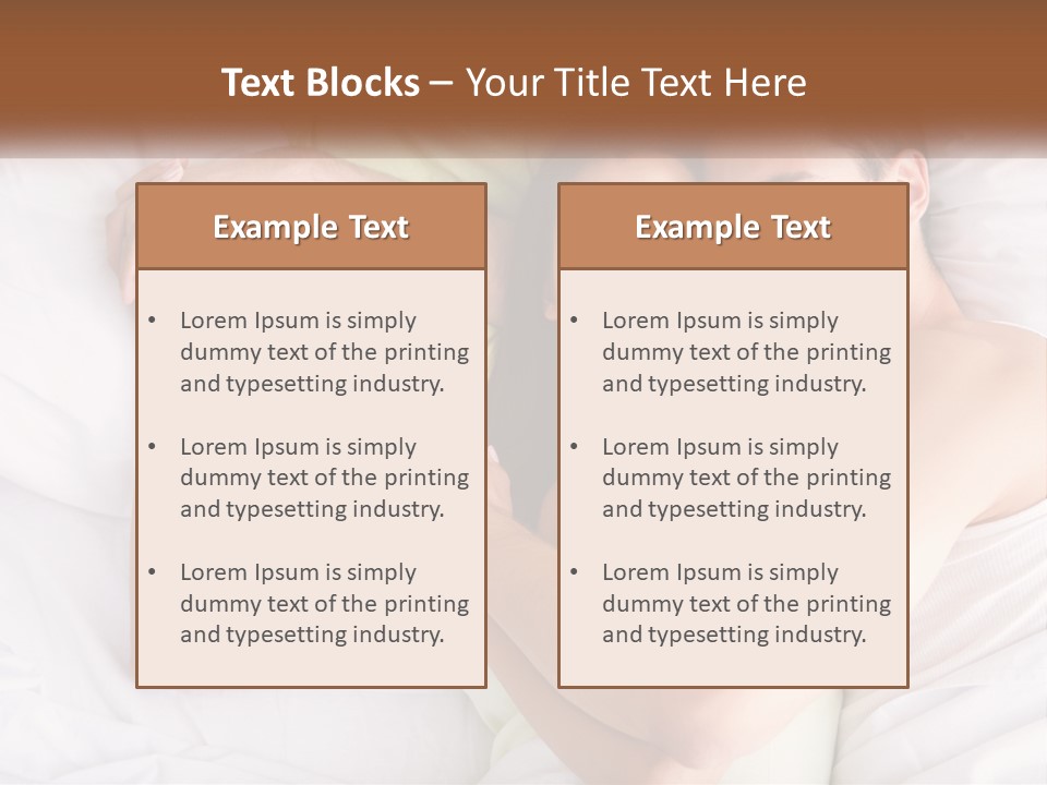 A Man And A Woman Laying In Bed Together PowerPoint Template