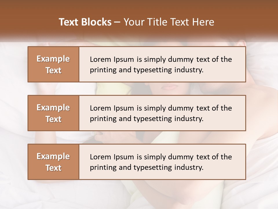 A Man And A Woman Laying In Bed Together PowerPoint Template