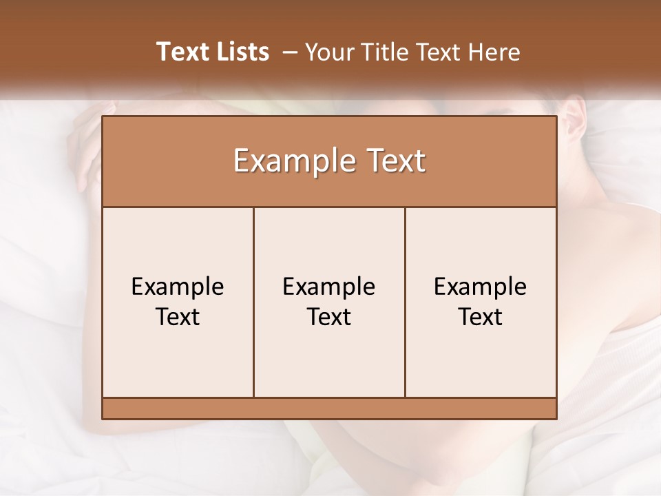 A Man And A Woman Laying In Bed Together PowerPoint Template